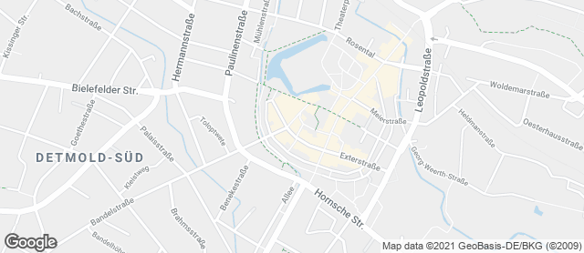 Karte mit Standort von Bäckerei Meffert Krumme Straße Detmold