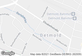 Karte mit Standort von Bäckerei Engel - Combi Detmold