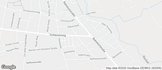 Karte mit Standort von Bäckerei Schütte