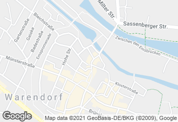 Karte mit Standort von Bäckerei Dreischulte