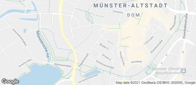 Karte mit Standort von Bäckerei Maria Schrunz e.K.  Münster City