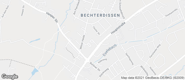 Karte mit Standort von Bäckerei & Conditorei Hensel GmbH
