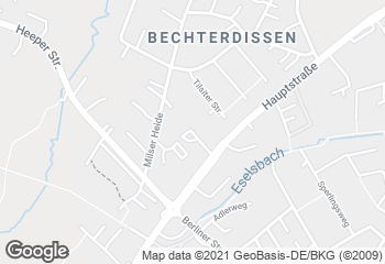 Karte mit Standort von Bäckerei & Conditorei Hensel GmbH