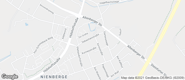 Karte mit Standort von Bäckerei Maria Schrunz e.K. Nienberge