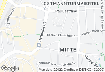 Karte mit Standort von Bäckerei Lamm am Kesselbrink