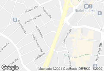 Karte mit Standort von Bäckerei Meffert Edeka-Große-Kuhrführsten-Straße Bielefeld