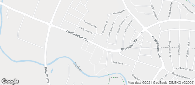 Karte mit Standort von Bäckerei & Conditorei Voss