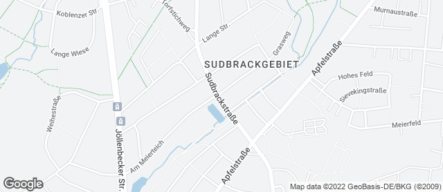 Karte mit Standort von Bäckerei Lamm Sudbrackstraße