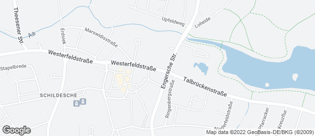Karte mit Standort von Bäckerei Lamm Westerfeldstraße