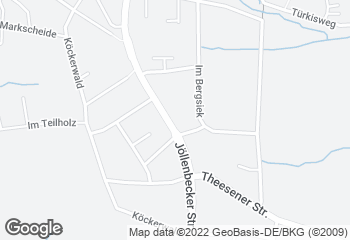 Karte mit Standort von Bäckerei Lamm Theesen
