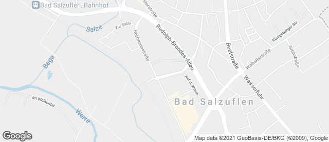 Karte mit Standort von Bäckerei Meffert Hoffmannstraße Bad Salzuflen im Biomarkt