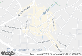 Karte mit Standort von Seeger Brot Wochenmarkt Bad Salzufflen Dii+Sa