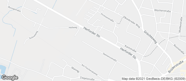 Karte mit Standort von Bäckerei & Conditorei Hensel GmbH