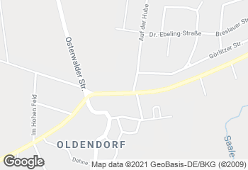 Karte mit Standort von Bäckerei Bohne GmbH