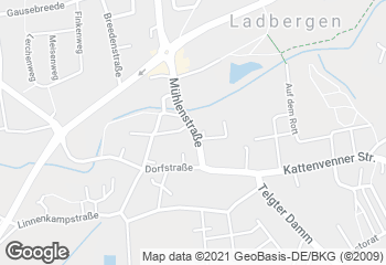 Karte mit Standort von Bäckerei Blömker in Ladbergen