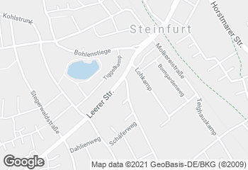 Karte mit Standort von Bäckerei Werning - Steinfurt