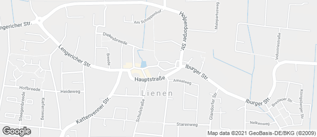 Karte mit Standort von Bäckerei - Konditorei Schulte
