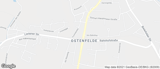 Karte mit Standort von Bäckerei Brinkhege Bad Iburg