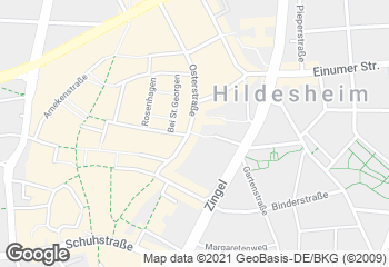 Karte mit Standort von Calenberger Backstube Oppenborn OHG in Hildesheim