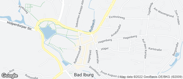 Karte mit Standort von Bäckerei Brinkhege - Bad Iburg Schloßstraße