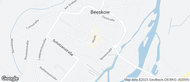 Karte mit Standort von Bäckerei Dreißig GmbH & Co. KG Cafe Beeskow I
