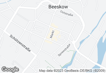 Karte mit Standort von Bäckerei Dreißig GmbH & Co. KG Cafe Beeskow I