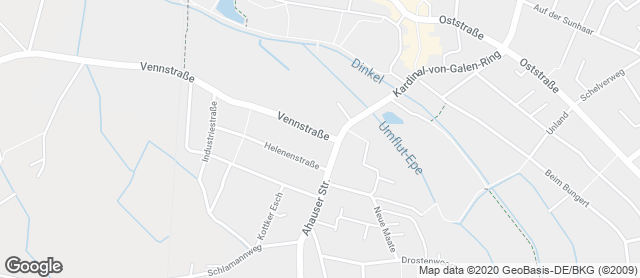 Karte mit Standort von Qualitätsbäckerei Duesmann im Dinkelcenter