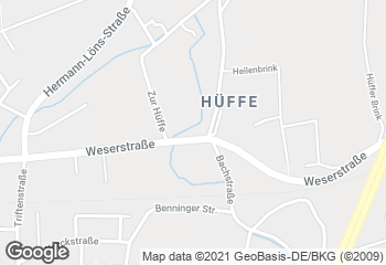 Karte mit Standort von Bäckerei Heidenreich