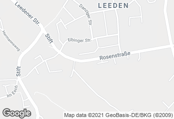 Karte mit Standort von Bäckerei Blömker in Leeden
