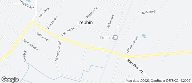 Karte mit Standort von Bäckerei Wahl Trebbin im Netto