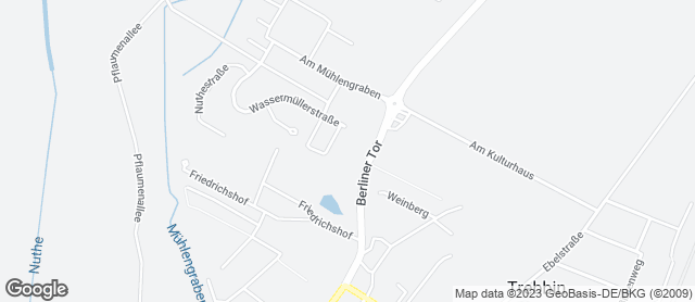Karte mit Standort von Bäckerei Dreißig GmbH & Co. KG Lidl Trebbin