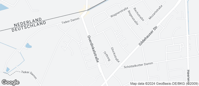 Karte mit Standort von Bäckerei Werning - Gronau