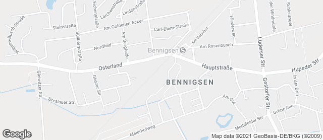 Karte mit Standort von Calenberger Backstube Oppenborn OHG in Bennigsen