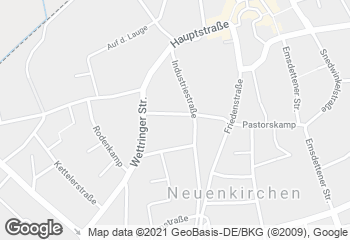 Karte mit Standort von Bäckerei & Conditorei Voss