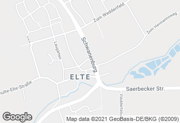 Karte mit Standort von Bäckerei Werning - Elte