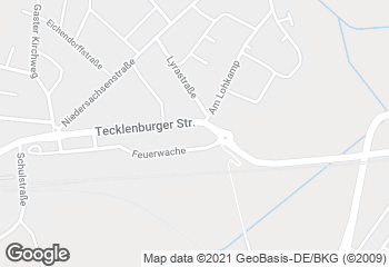Karte mit Standort von Bäckerei Brinkhege Edeka Hasbergen