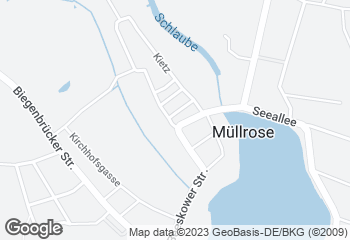Karte mit Standort von Bäckerei Dreißig GmbH & Co. KG Cafe Müllrose