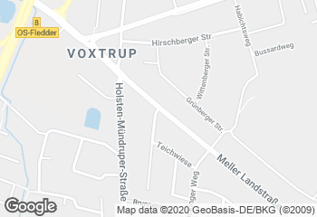 Karte mit Standort von Bäckerei Brinkhege Voxtrup