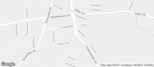 Karte mit Standort von Bäckerei Werning - Laggenbeck