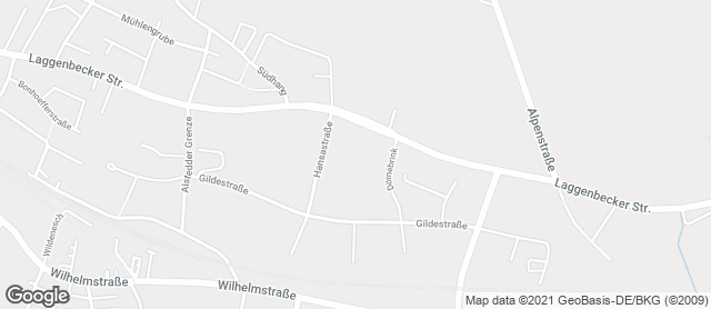 Karte mit Standort von Bäckerei Werning - Ibbenbüren