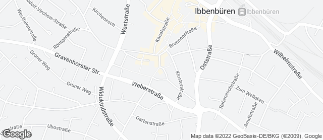 Karte mit Standort von Bäckerei Werning - Ibbenbüren