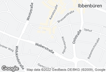 Karte mit Standort von Bäckerei Werning - Ibbenbüren