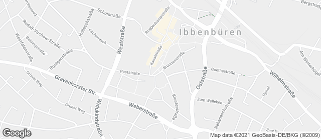 Karte mit Standort von Bäckerei Brinkhege Ibbenbüren Münsterstraße im K+K