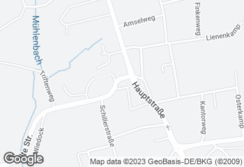 Karte mit Standort von Bäckerei, Konditorei & Cafe Lehrmann