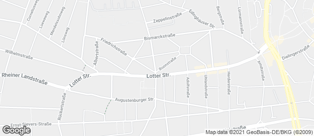 Karte mit Standort von Bäckerei Brinkhege Treffpunkt Roonstraße