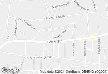 Karte mit Standort von Bäckerei Brinkhege Treffpunkt Roonstraße