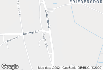 Karte mit Standort von Feinbäckerei Heider im Edeka Friedersdorf
