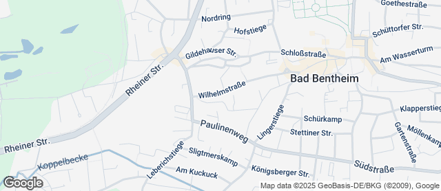 Karte mit Standort von Bäckerei Konditorei Cafe Tietmeier