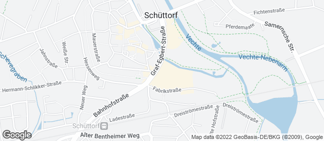 Karte mit Standort von Bäckerei Sundag GmbH & Co. KG / E-Center Schüttorf