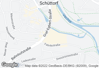 Karte mit Standort von Bäckerei Sundag GmbH & Co. KG / E-Center Schüttorf
